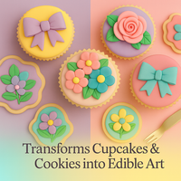 Multipack of Lavender, Electric Blue, Skin and Old Rose Sugarpaste 22