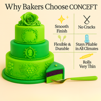 Multipack of Neon Green, Electric Blue, Electric Purple and Lime Green Sugarpaste 03