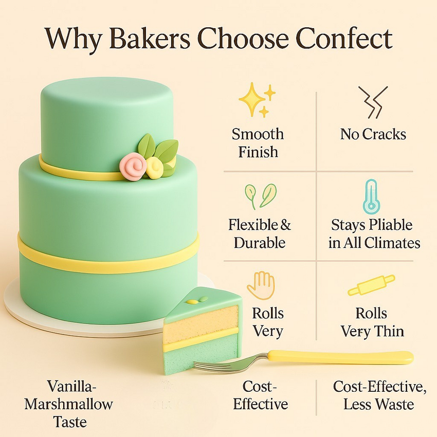 Multipack of Pea Green, Skin, Lemon Yellow and Baby Blue Sugarpaste 29