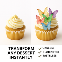 Multicolor | Pack of 56 Edible Wafer Paper Butterflies