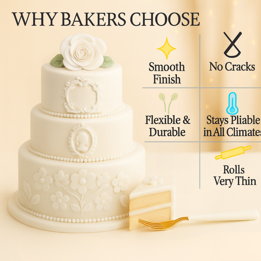 Multipack of Fluorescent Orange, Yellow, Ivory and White Sugarpaste 05