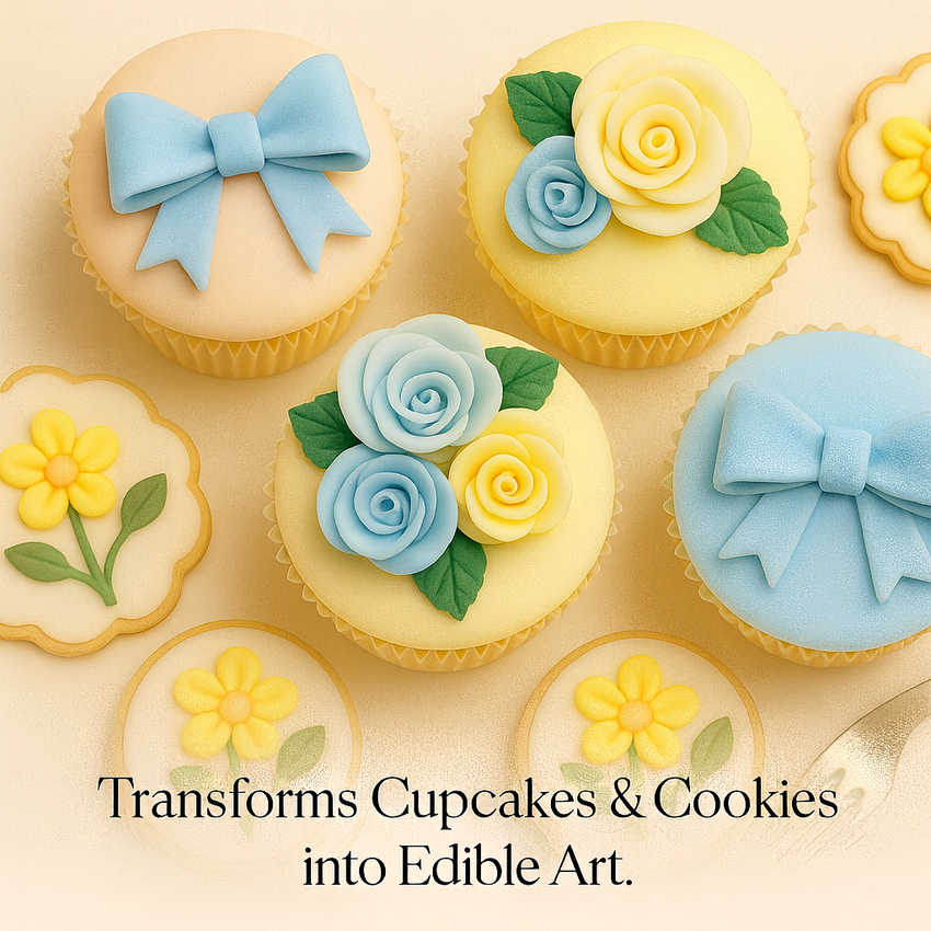 Multipack of Pea Green, Skin, Lemon Yellow and Baby Blue Sugarpaste 29