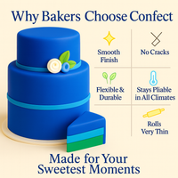 Multipack of White, Electric Blue, Emerald Green and Royal Blue Sugarpaste 23