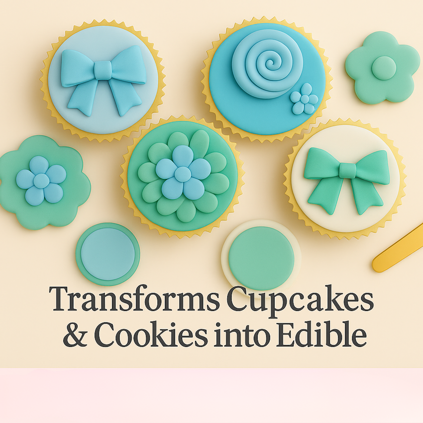 Multipack of Baby Blue, Electric Blue, Ivory and Teal Sugarpaste 11