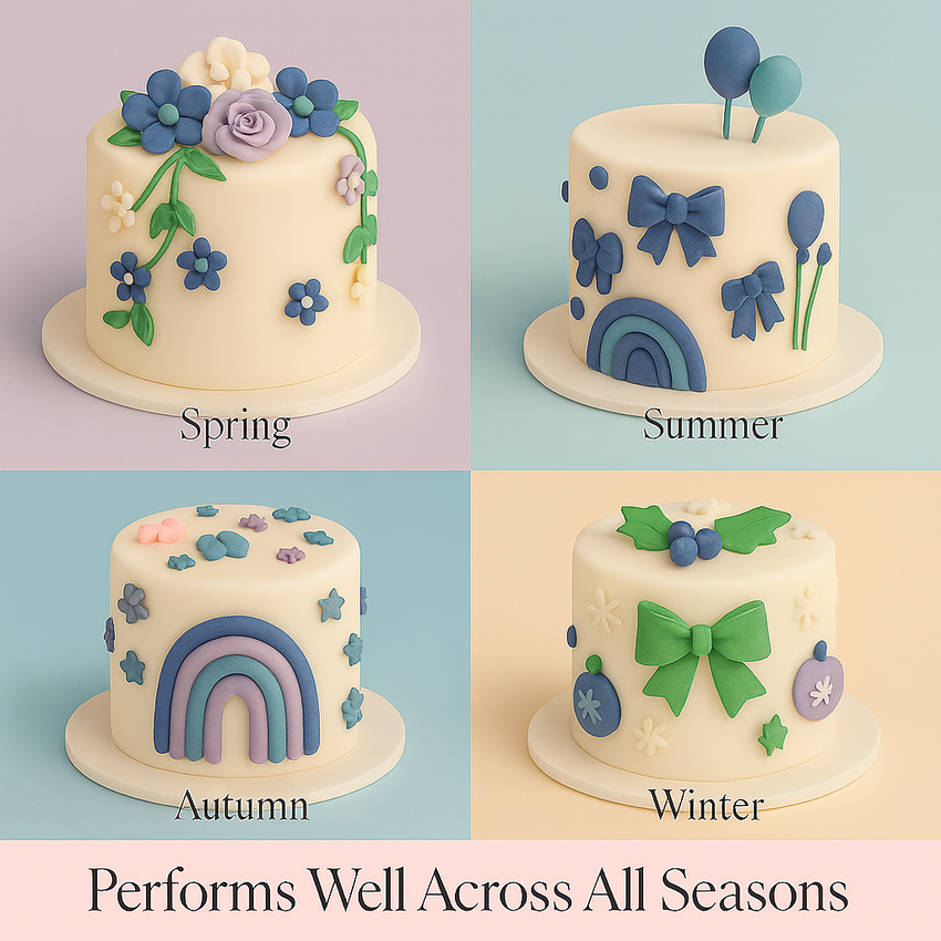 Multipack of Lavender, Navy Blue, Teal and Skin Sugarpaste 15