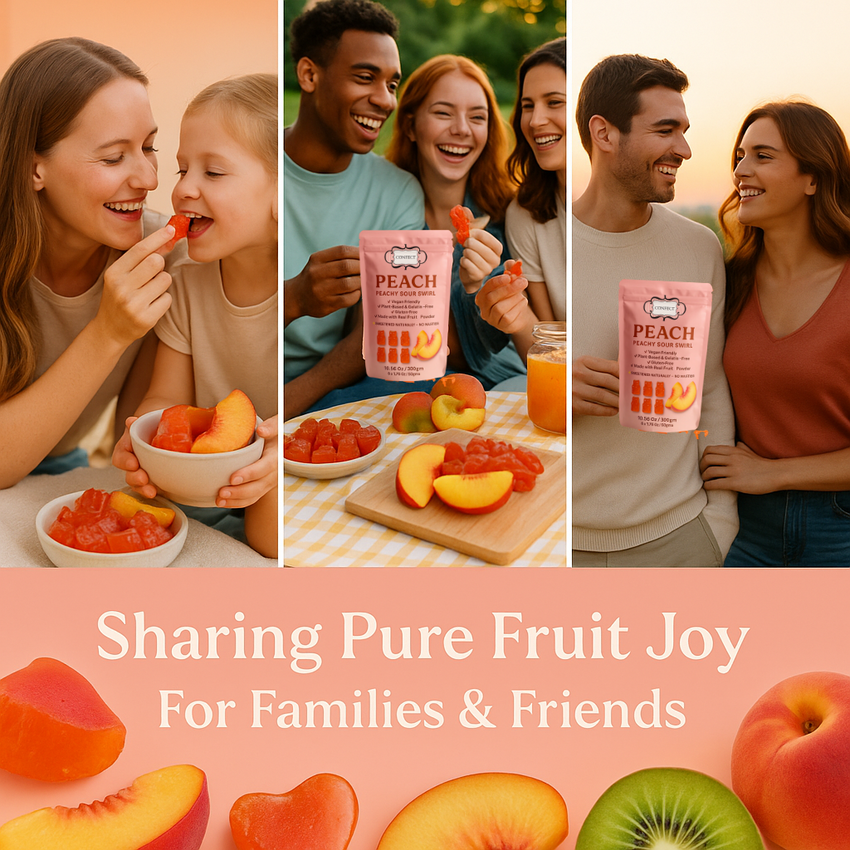 Peachy Sour Swirl Gummies