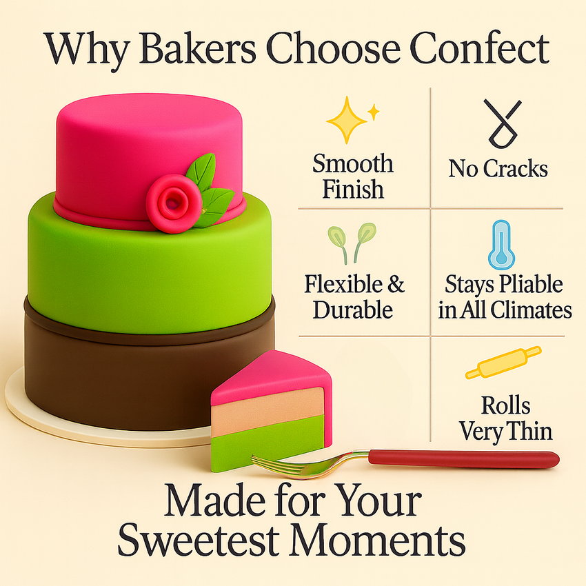 Multipack of Brown, Skin, Lime Green and Neon Pink Sugarpaste 26