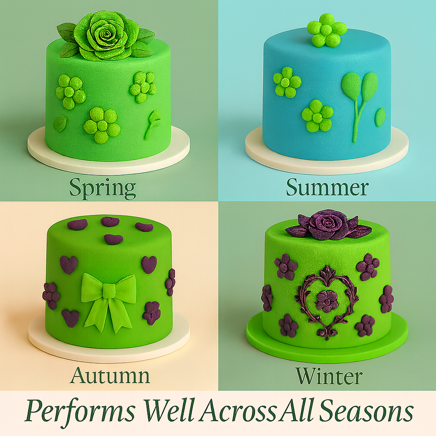 Multipack of Neon Green, Electric Blue, Electric Purple and Lime Green Sugarpaste 03