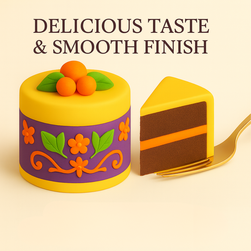 Multipack of Yellow, Orange, Pea Green and Purple Sugarpaste 27