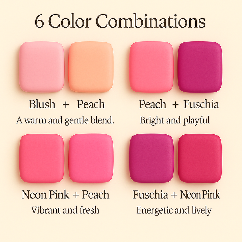 Multipack of Blush Pink, Peach, Neon Pink and Fuchsia Pink Sugarpaste 21