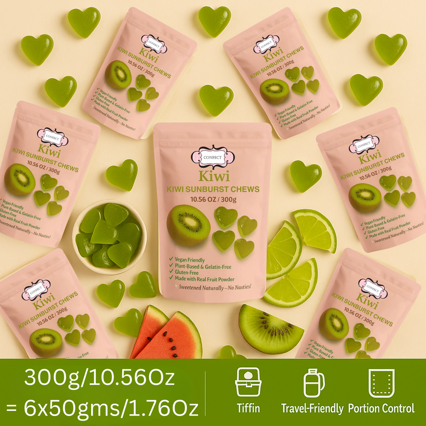 Confect Kiwi Sunburst Chews Gummies
