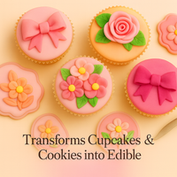 Multipack of Blush Pink, Peach, Neon Pink and Fuchsia Pink Sugarpaste 21