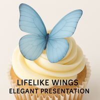 Sky Blue | Pack of 56 Edible Wafer Paper Butterflies