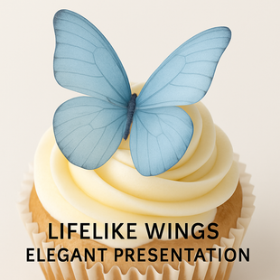 Sky Blue | Pack of 56 Edible Wafer Paper Butterflies