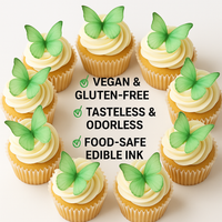 Mint Green | Pack of 56 Edible Wafer Paper Butterflies