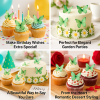 Mint Green | Pack of 56 Edible Wafer Paper Butterflies