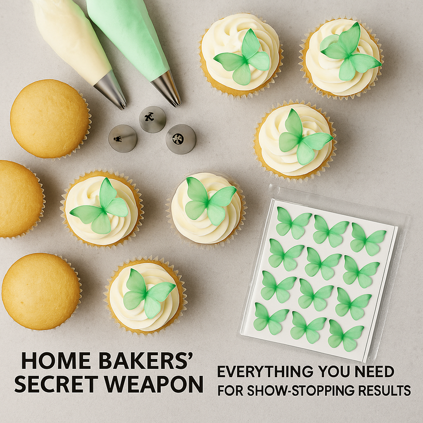 Mint Green | Pack of 56 Edible Wafer Paper Butterflies