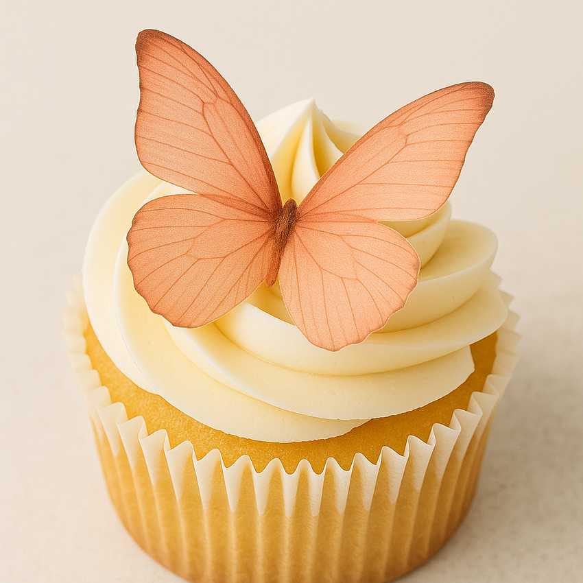 Peach | Pack of 56 Edible Wafer Paper Butterflies