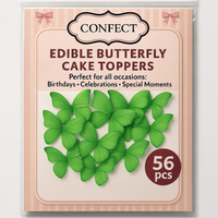 Mint Green | Pack of 56 Edible Wafer Paper Butterflies