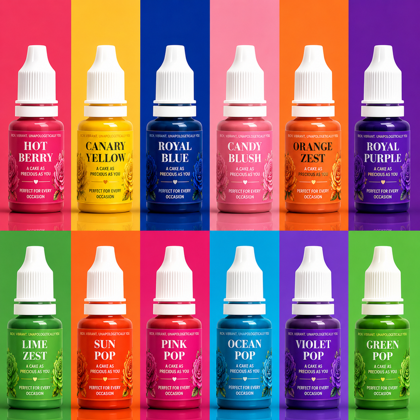 Birthday Bash | Pack of 12 Edible Gel Color