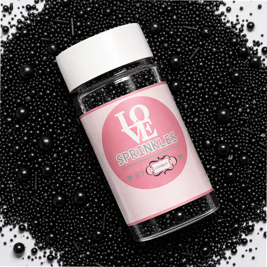 Black | Sprinkles Bottle for Decoration Bottle 120 g