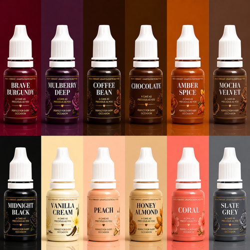 Brown & Depth | Pack of 12 Edible Gel Color