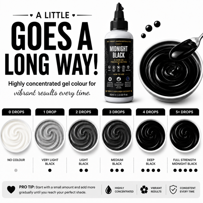 Midnight Black | Edible Gel Color 60ml