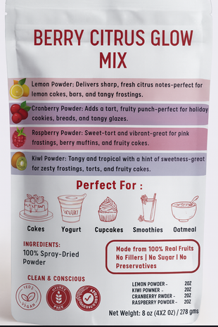 Berry Citrus Glow Mix | Fruit Powder Combo 100g