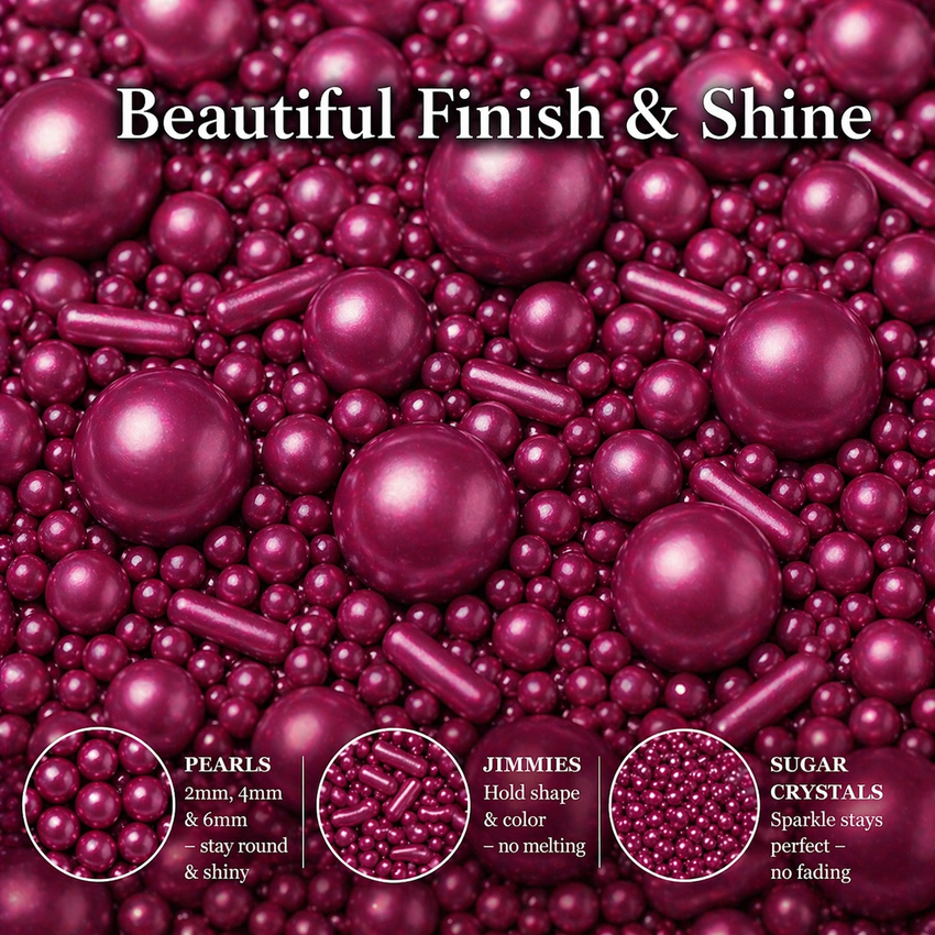 Sprinkles for Cakes & Cupcakes Decoration | USP-2(Mauve)