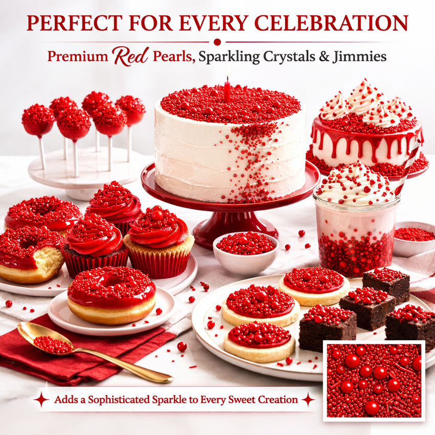 Ruby Red | Sprinkles Bottle for Decoration Bottle 120 g