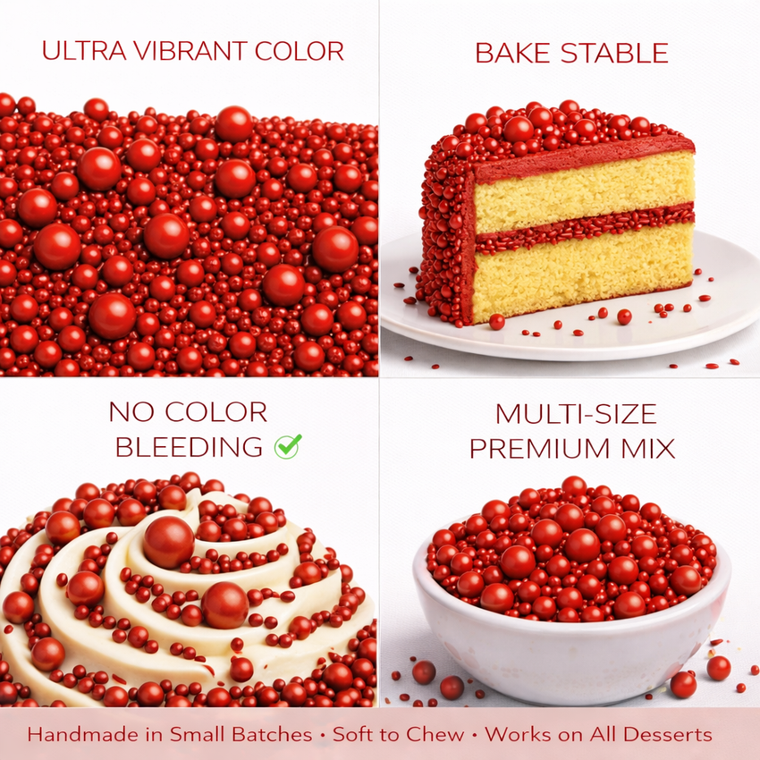 Ruby Red | Sprinkles Bottle for Decoration Bottle 120 g