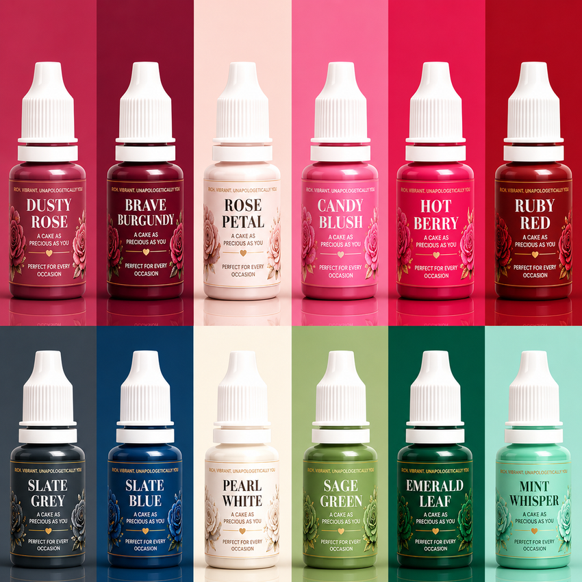 Valentines | Pack of 12 Edible Gel Color