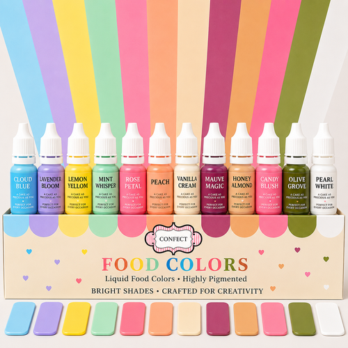 Pastel Elegance | Pack of 12 Edible Liquid Color