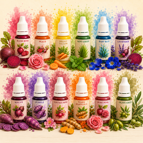 Pastel & Elegance | Pack of 12 Edible Natural Color