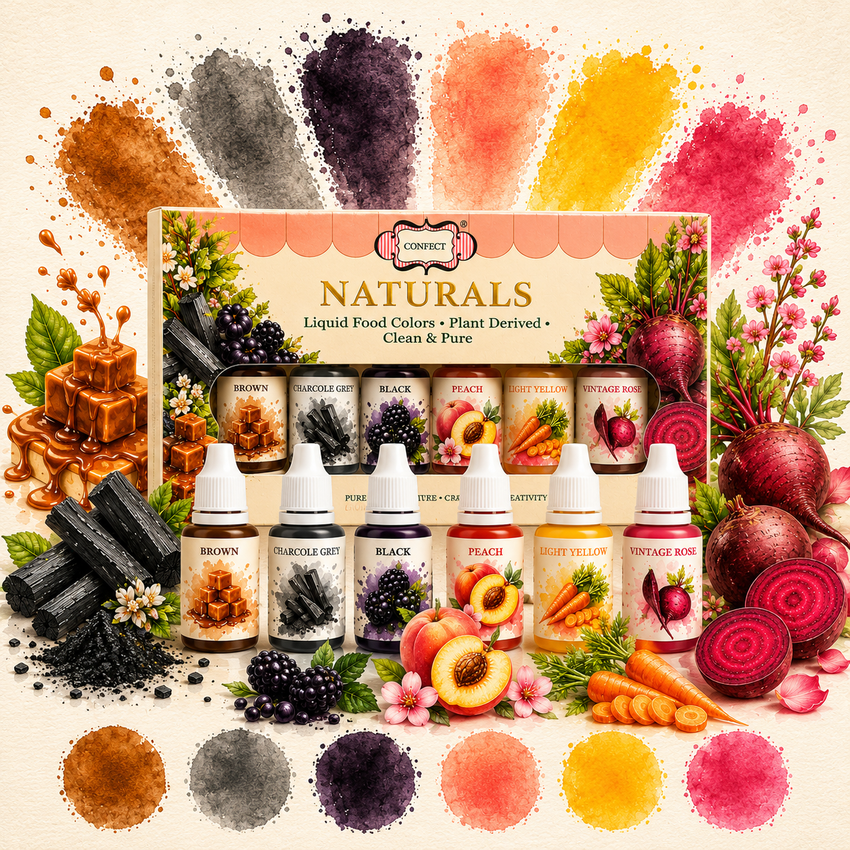 Earth & Cocoa | Pack of 6 Edible Natural Color