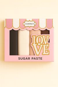 Multipack of Black, White, Skin and Brown Sugarpaste 04