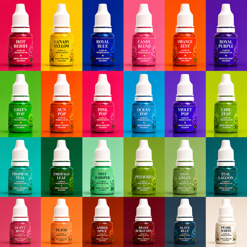 Decorate Essentials | Pack of 24 Edible Gel Color