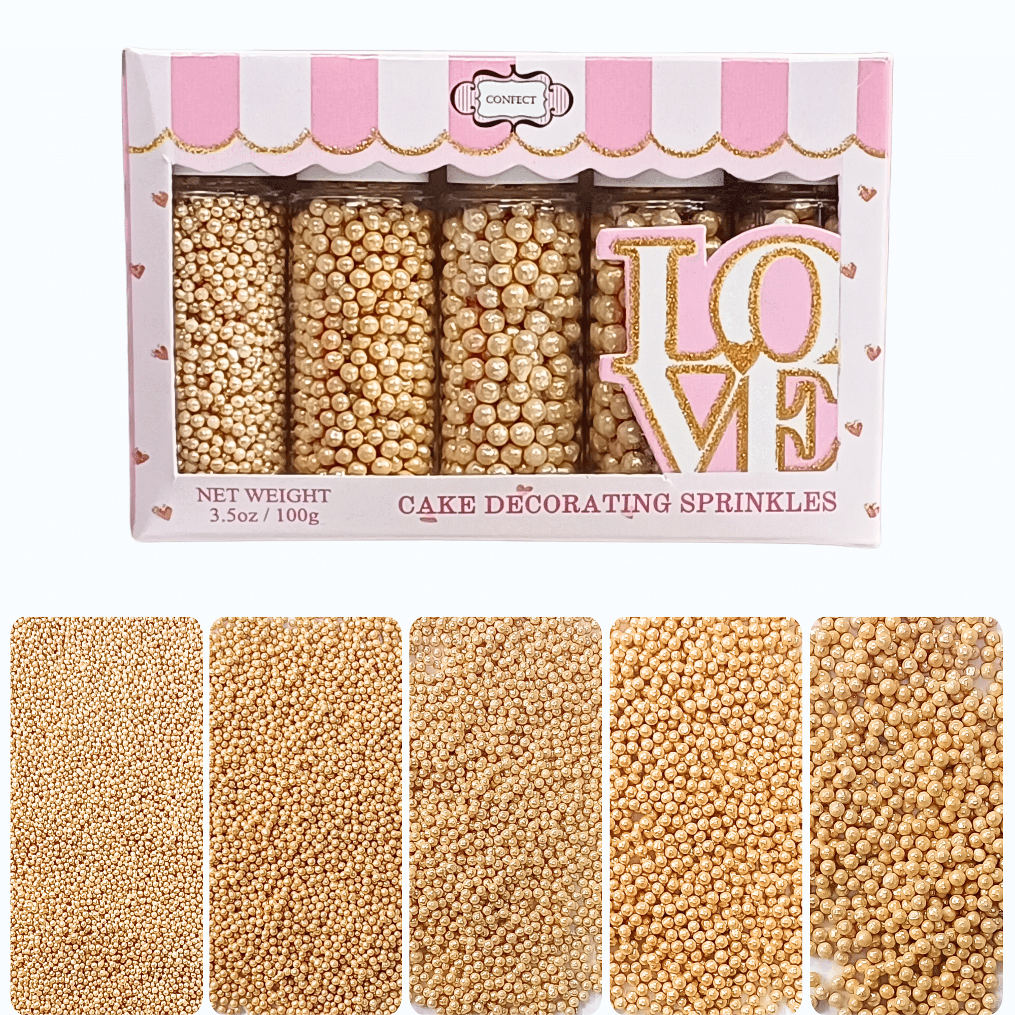 Sparkling Champange Disco Balls Assorted Sprinkles (DB-14) | 140g