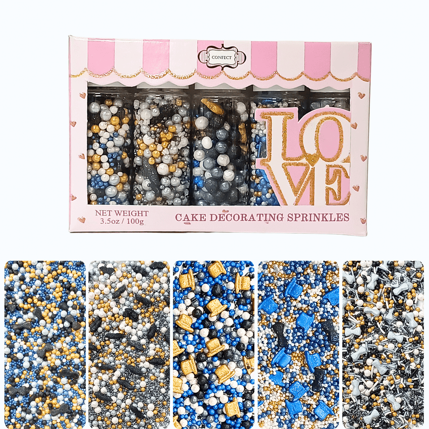 Black, Blue & White | (01) Father's Day Sprinkles 100Gm
