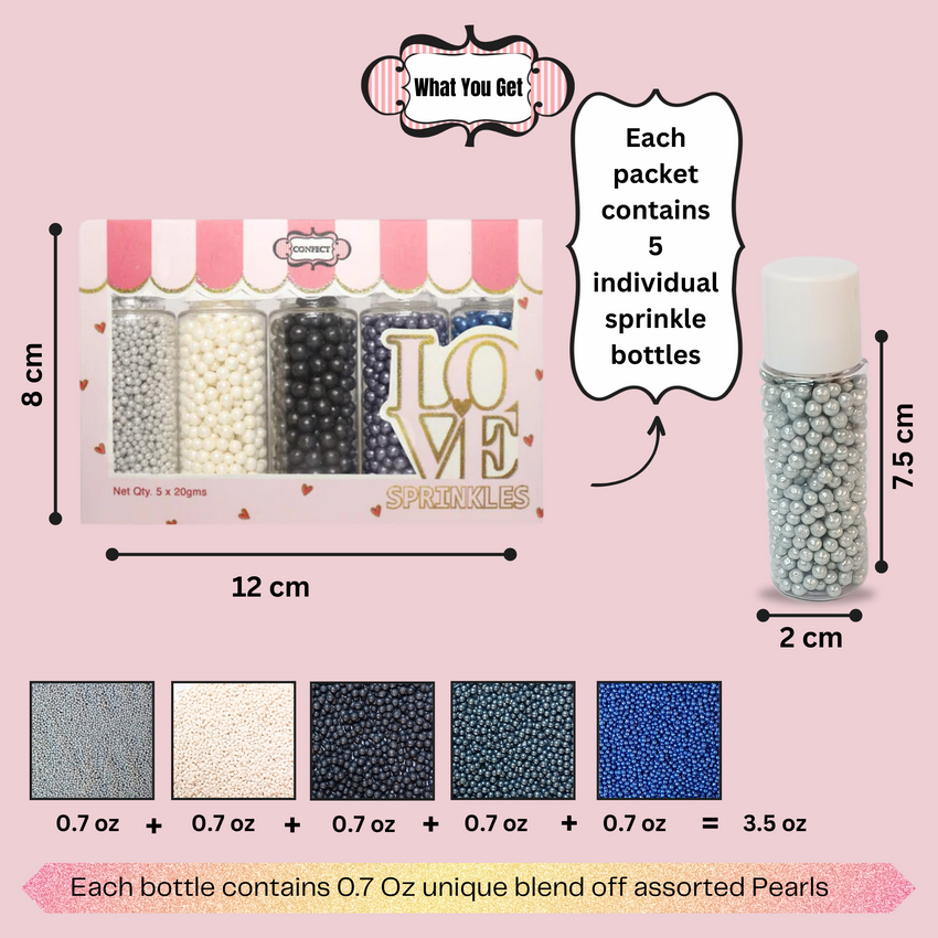 Starry Night Disco Balls Assorted Sprinkles (DB-10) - 100Gms