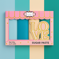 Multipack of Baby Blue, Electric Blue, Ivory and Teal Sugarpaste 11