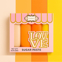 Multipack of Ivory, Orange, Fluorescent orange and Yellow Sugarpaste 18