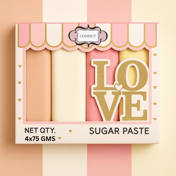 Multipack of Skin, White, Old rose and Ivory Sugarpaste 24