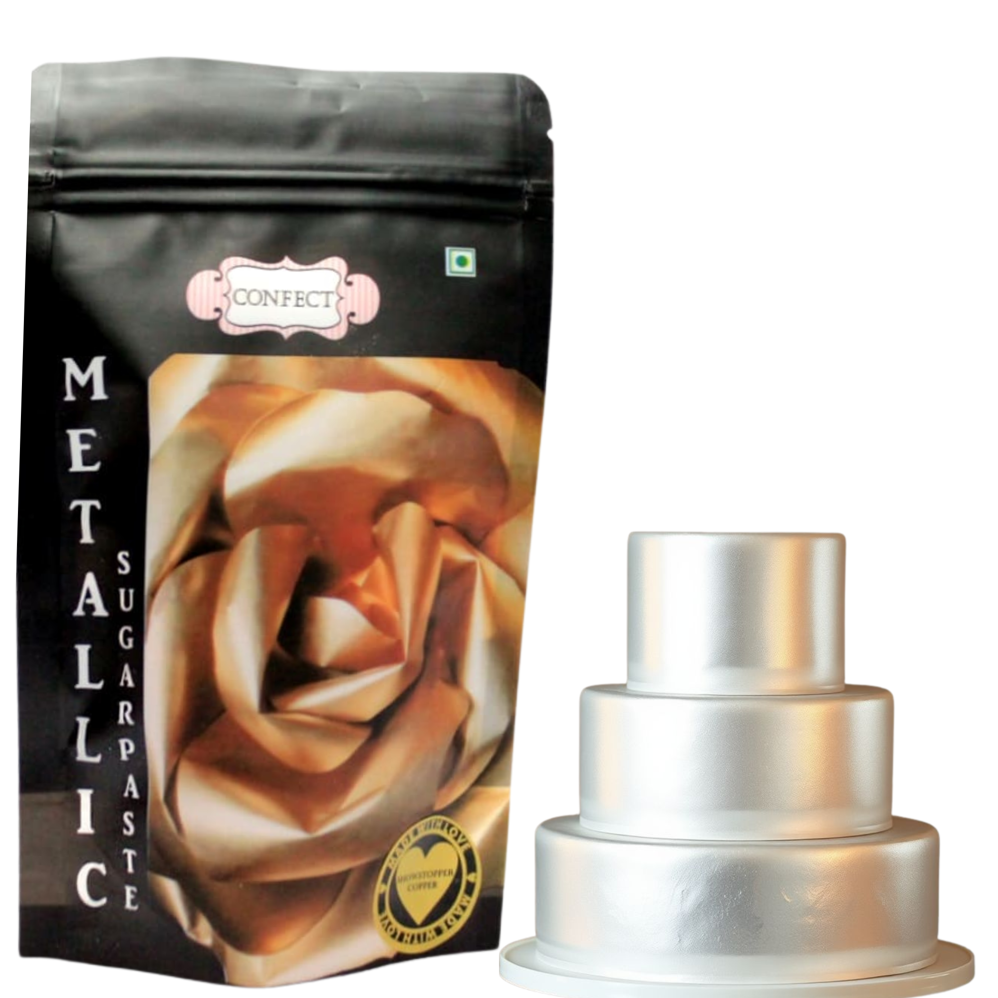Shimmering Silver | Edible Sugar Paste 250 Gm – Confect