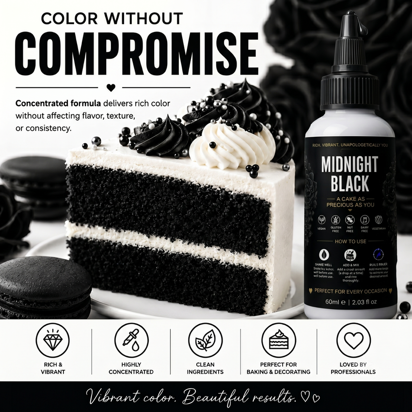 Midnight Black | Edible Gel Color 60ml