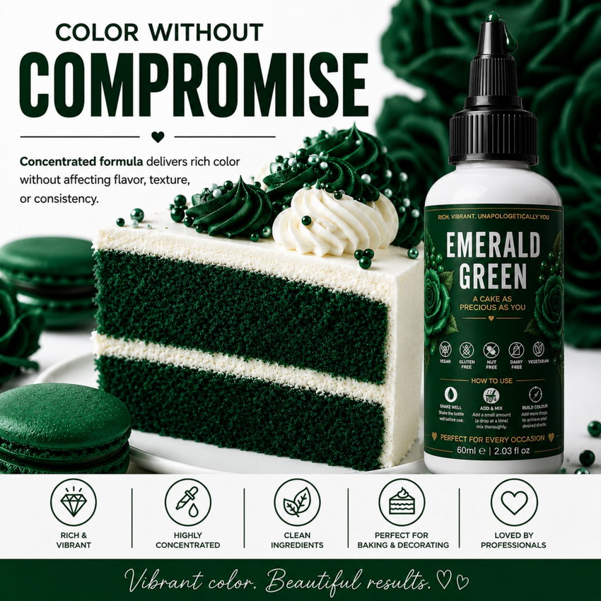 Emerald Green | Edible Gel Color 60ml