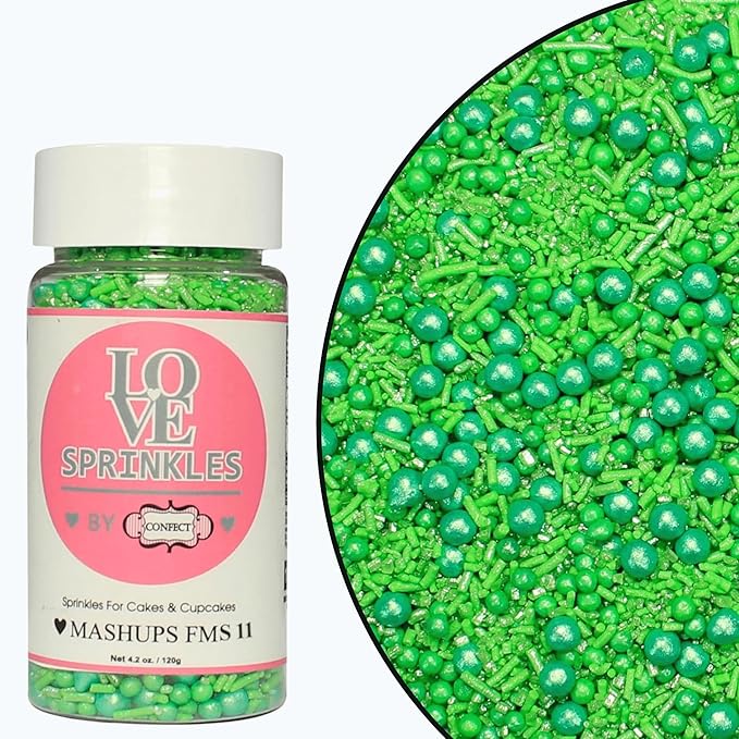 Pea Green | Sprinkles Bottle for Decoration Bottle 120 g