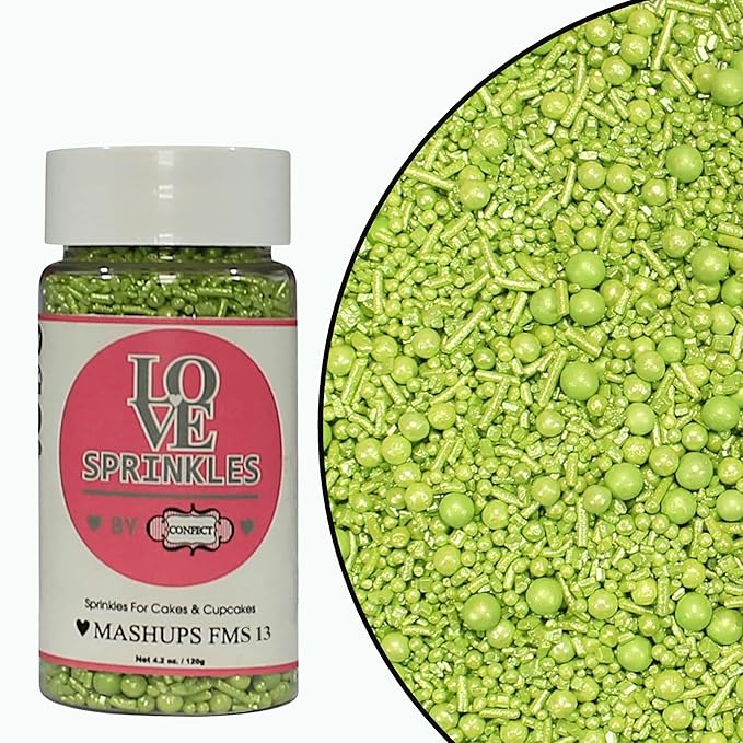 Lime Green | Sprinkles Bottle for Decoration Bottle 120 g