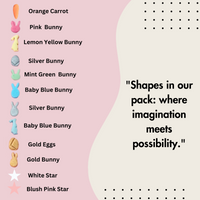 Easter Sprinkles Edible | Mix Parrot Green, Yellow, Pink, White and Silver Pearls & Stars Pack of 5 (EAST 7) - 100Gms