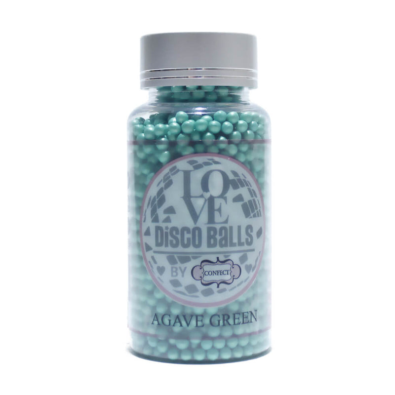 Agave Green Disco Balls Sprinkles 3 MM 120 Gms